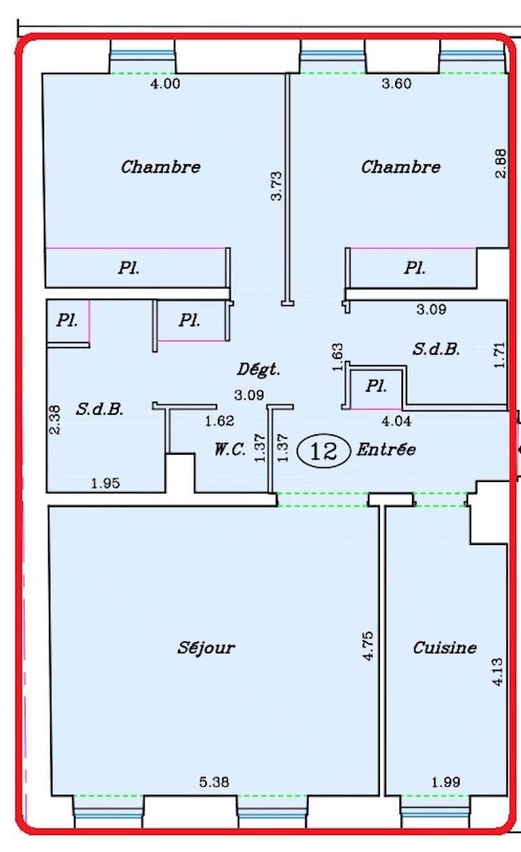 Location vide - Neuilly S/S - Sablons - CDG - 3p - 2ch - 84 m2 - Photo 7