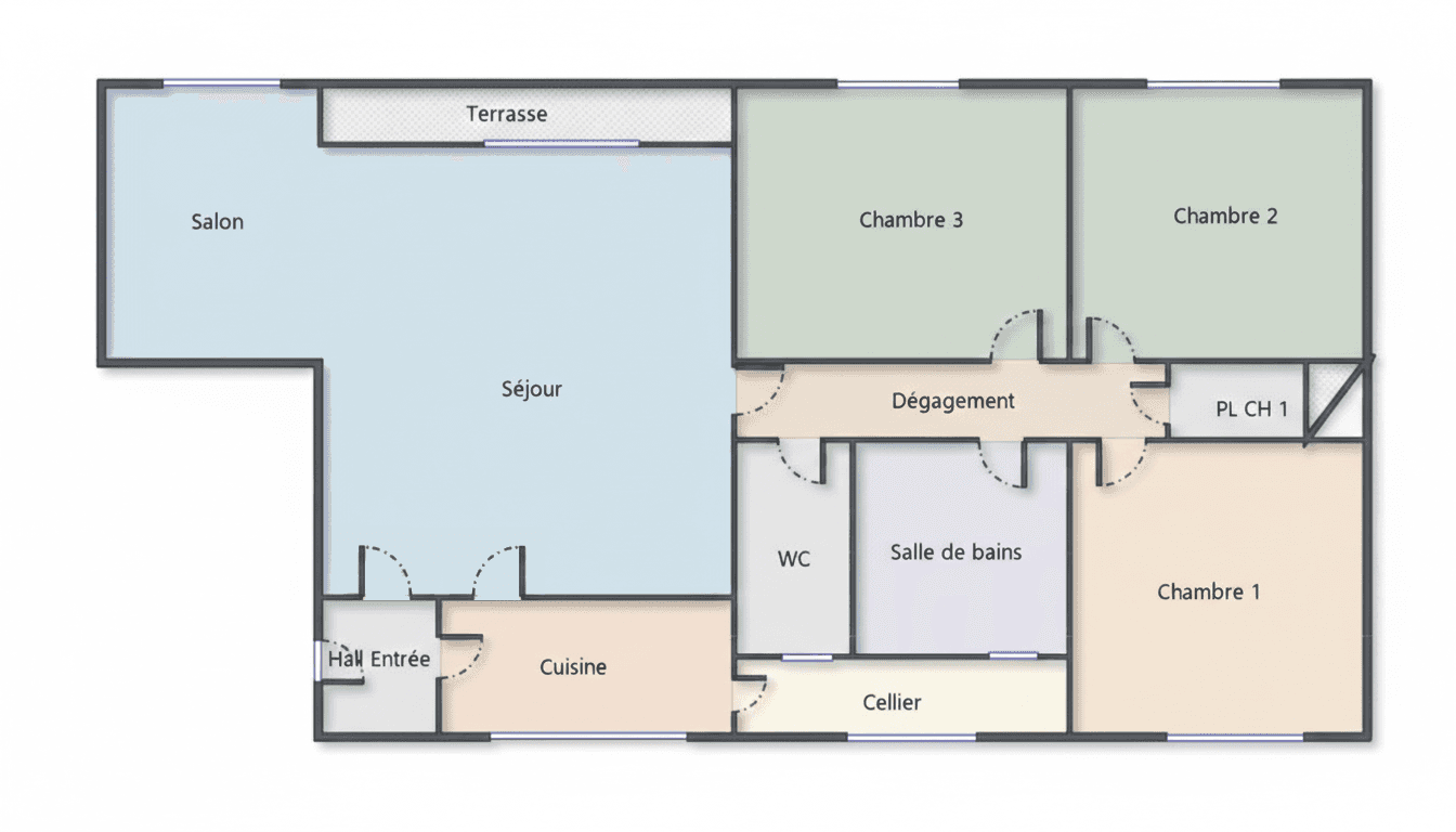 Appart. 79 m² / 3 ch. - Traversant et lumineux, vue Mont d'Or - Photo 9