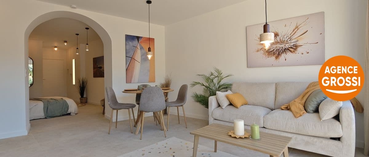 LE PRADET, proche mer, 2 pièces contemporain, terrasse, parking.