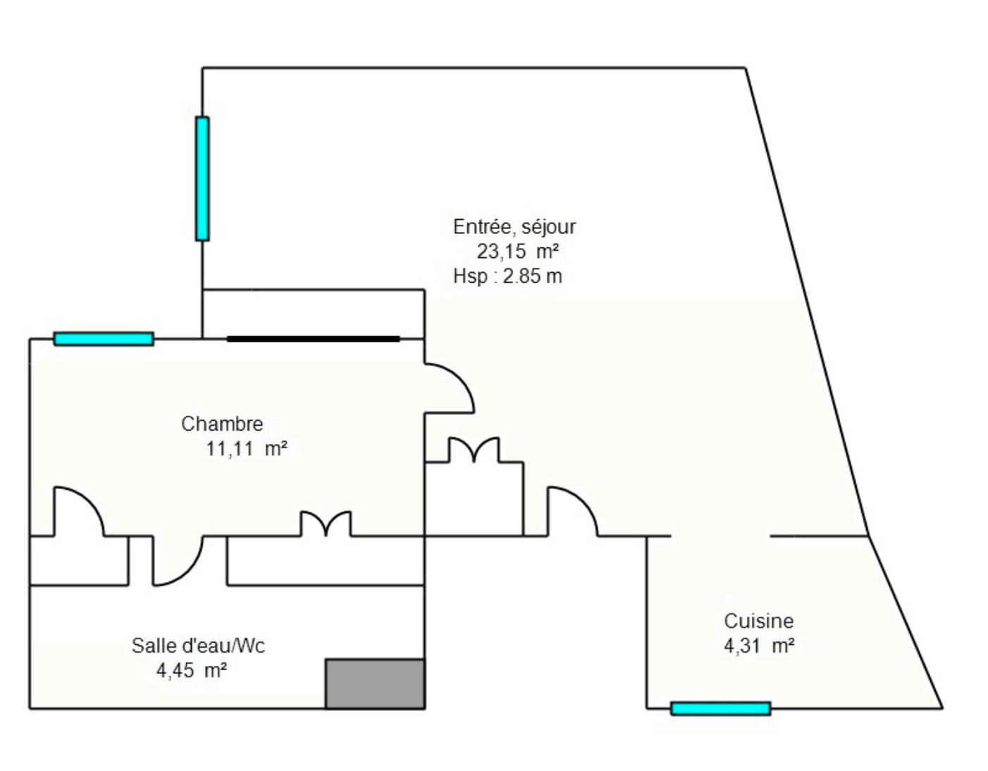 GRAND 2 PIÈCES TRES BON ÉTAT AU CŒUR DU MARAIS - 43,02M2 - Photo 8